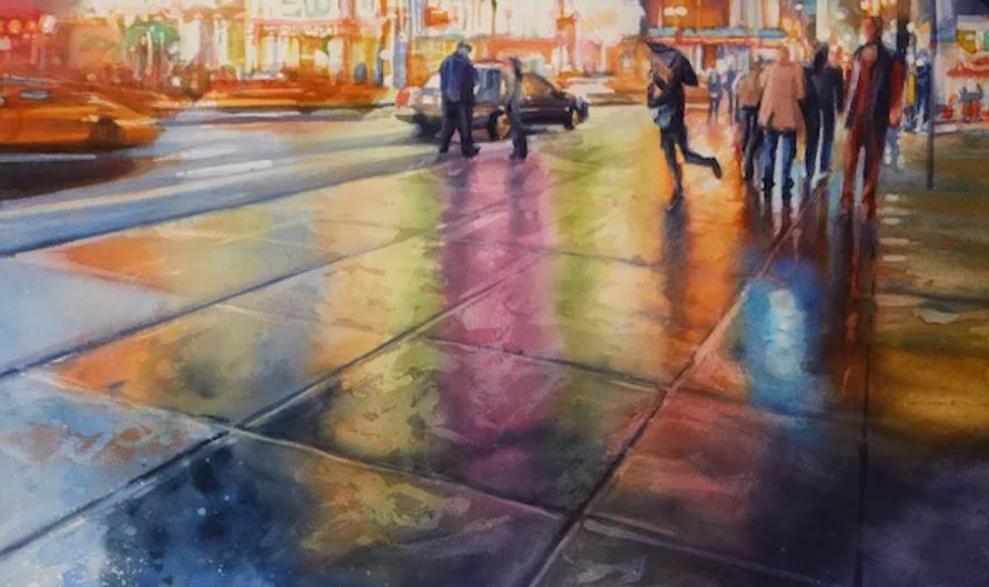 watercolor demonstration